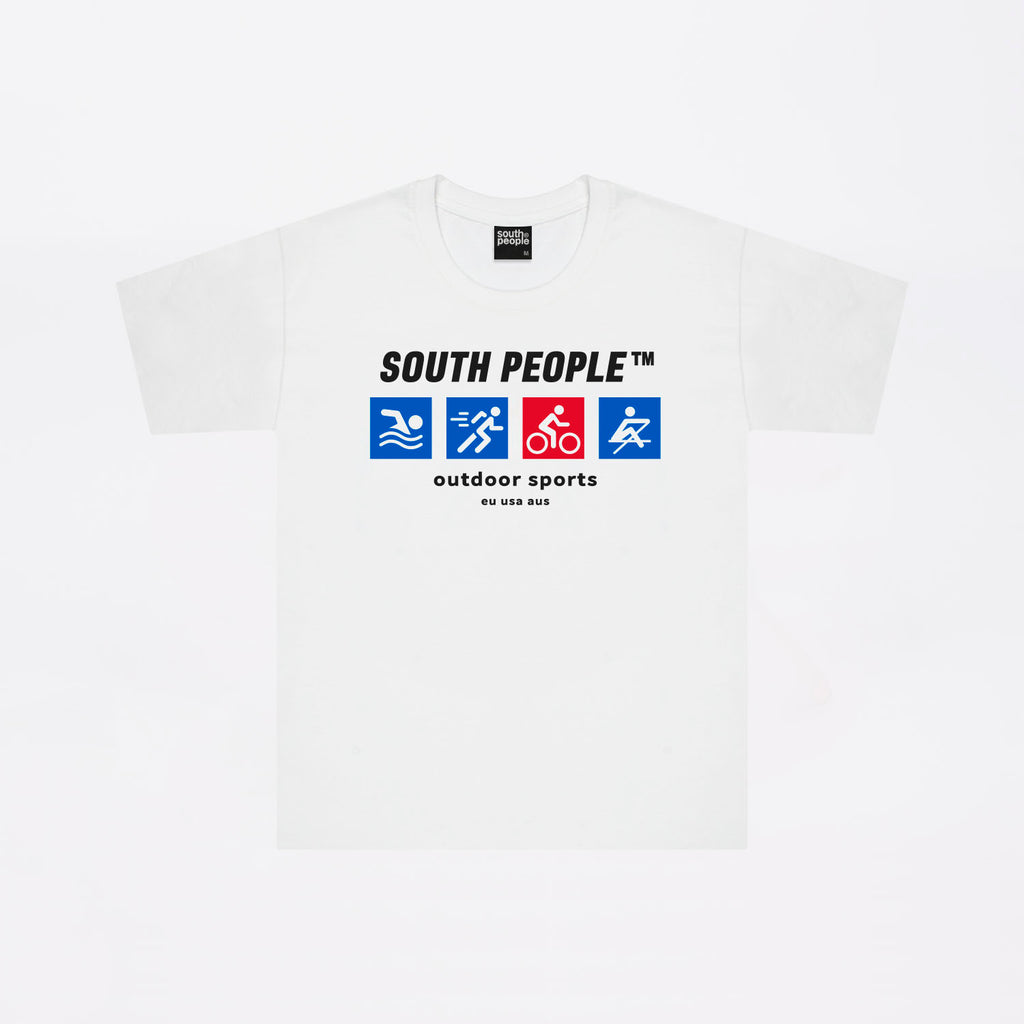 Camiseta color blanco gráfico south people