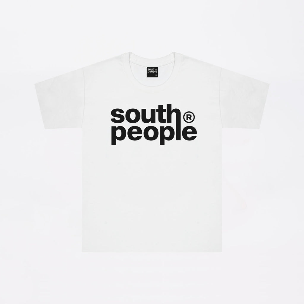 Camiseta color blanco logo south people frontal